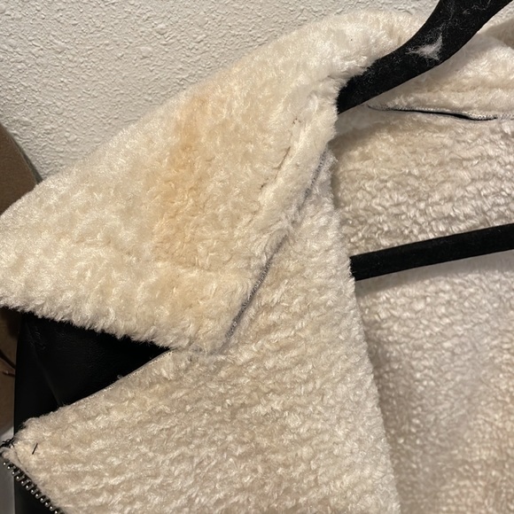 Leather & wool bomber jacket - Picture 3 of 3